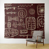 アフリカモチーフプリント タペストリー (インサイチュ(横))