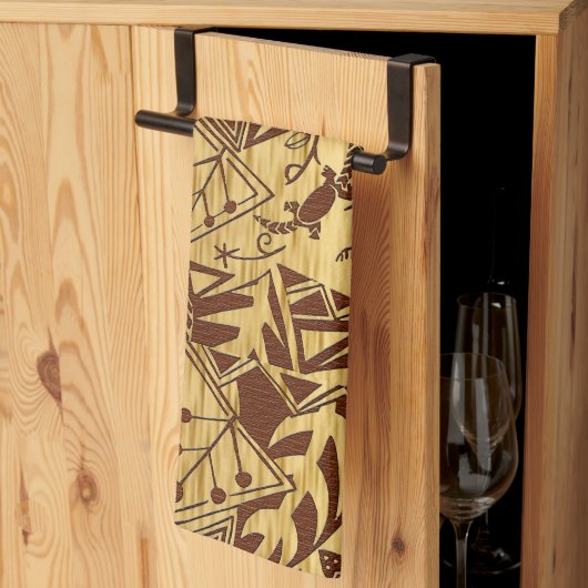 アフリカモチーフ キッチンタオル (三つ折り)