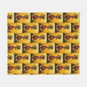 アフリカユニークのアートワーク、ブランケットのホームデコール フリースブランケット (正面(横))