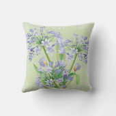 アフリカユリの花柄の枕 クッション (裏面)