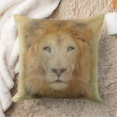 アフリカライオンワイルドライフウォーターカラーポートレートステインル クッション (ブランケット)