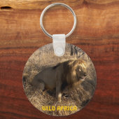 アフリカライオン大5匹の猫の野生動物のキーチェーン キーホルダー (正面)