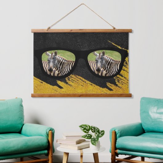 アフリカライオン狩りはゼブラぶら下がったのタペストリー 吊り下げ型タペストリー (リビング)