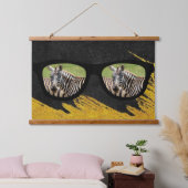 アフリカライオン狩りはゼブラぶら下がったのタペストリー 吊り下げ型タペストリー (寝室)