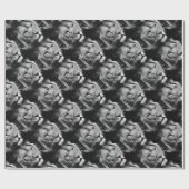 アフリカライオン男性クローズドマクロ ラッピングペーパー (フラット)