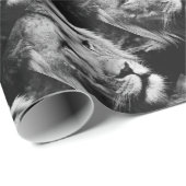 アフリカライオン男性クローズドマクロ ラッピングペーパー (ロールコーナー)