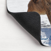 アフリカライオン&バタフライフォトマウスパッド マウスパッド (コーナー)