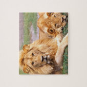 アフリカライオン、パンテラレオ、タンザニア ジグソーパズル (縦)