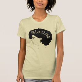 アフリカラテンアメリカ系女性"のシリーズBlatinaの"テーマのTシャツ Tシャツ