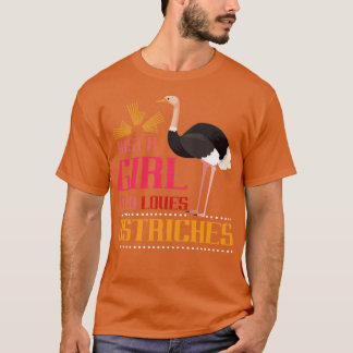 アフリカラバーガールギフトサファリオストリッチ Tシャツ
