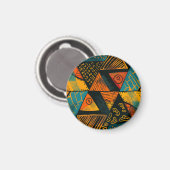 アフリカラフルカのモチーフの背景 マグネット (正面/裏面)