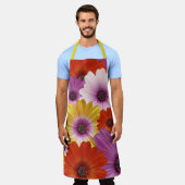アフリカラフルカデイジーのフローラメドレー エプロン (着用した状態)