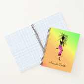 アフリカラフルカ美術素晴らし、女性戦士 ノートブック (内部)