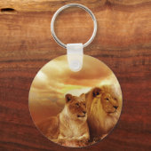 アフリカリラックスのライオン キーホルダー (正面)