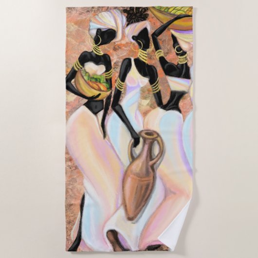 アフリカレディースビーチタオル ビーチタオル (正面)