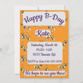 アフリカワイルドドッグスハッピーバースデー 招待状 (正面)