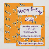 アフリカワイルドドッグスハッピーバースデー 招待状 (正面/裏面)