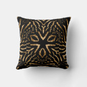 アフリカワイルドピローゼブラブラックストライプ金ゴールド クッション (裏面)