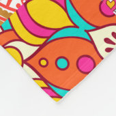 アフリカワックスプリントパッチワークアンカラエスニック生地 フリースブランケット (角)