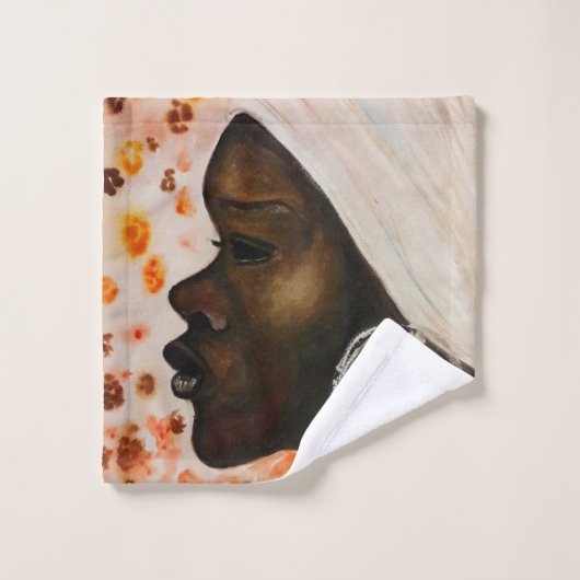 アフリカンかわいらしドウーマンバスタオル バスタオルセット (ウォッシュタオル)