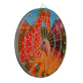 アフリカンアニマルアートプリント ダーツボード (正面左)