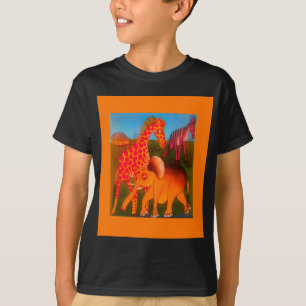 アフリカンアニマルアートプリント Tシャツ