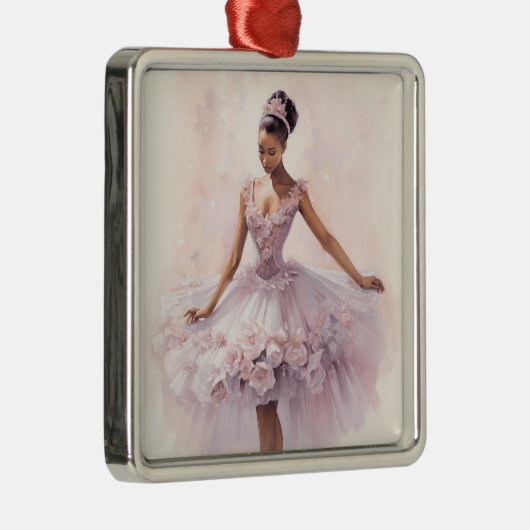 アフリカンアメリカシュガープラムパープルフローラツツ メタルオーナメント (右)