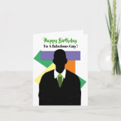 アフリカンアメリカズスーツ&タイハッピーバースデーガイ カード (正面)