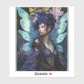 アフリカンアメリカブラックフェアリーファンタジーアート シール (シート)