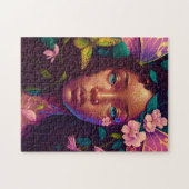 アフリカンアメリカブラックフェアリーファンタジーアート ジグソーパズル (横)