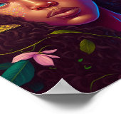 アフリカンアメリカブラックフェアリーファンタジーアート ポスター (角)