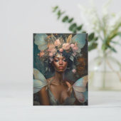 アフリカンアメリカブラックフェアリーファンタジーアート ポストカード (スタンド正面)