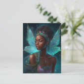アフリカンアメリカブラックフェアリーファンタジーアート ポストカード (スタンド正面)