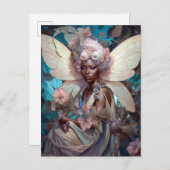 アフリカンアメリカブラックフェアリーファンタジーアート ポストカード (正面/裏面)