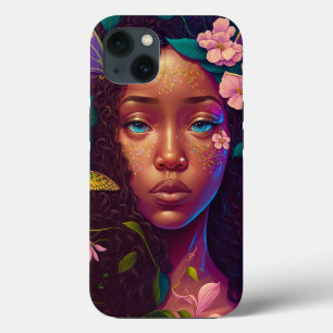 アフリカンアメリカブラックフェアリーファンタジーアート iPhone 13ケース