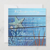 アフリカンアメリカンウォーターカラーマーメイドパーティー 招待状 (裏面)