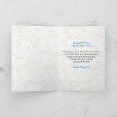 アフリカンアメリカンウーマングラマルーズブルー誕生日 カード (内部)