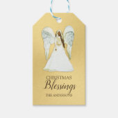 アフリカンアメリカンエンジェル金ゴールドギフトラベル ギフトタグ (正面)