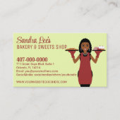 アフリカンアメリカンカップケーキベイカー/ベーカリーテンプレート 名刺 (正面)