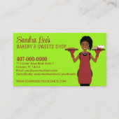 アフリカンアメリカンカップケーキベイカー/ベーカリーテンプレート 名刺 (正面)