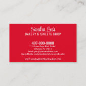 アフリカンアメリカンカップケーキベイカー/ベーカリーテンプレート 名刺 (裏面)