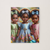 アフリカンアメリカンガールイースターパズル ジグソーパズル (縦)