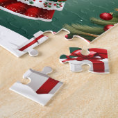 アフリカンアメリカンガールクリスマスパズル ジグソーパズル (側面)