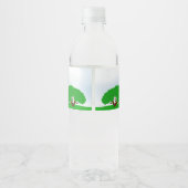 アフリカンアメリカンガールジャンプロープ誕生日 ペットボトルラベル (裏面)