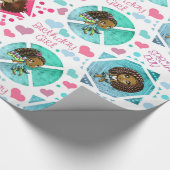 アフリカンアメリカンガールズ誕生日ラッピング紙 ラッピングペーパー (角)