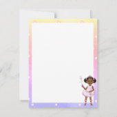 アフリカンアメリカンガールフェアリープリンセスバレリーナ カード (裏面)