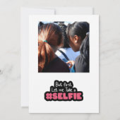 アフリカンアメリカンガールフォンブースセルフィー誕生日 招待状 (裏面)