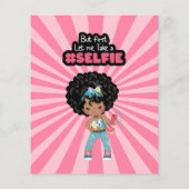 アフリカンアメリカンガールブライズセルフィー誕生日 チラシ (裏面)