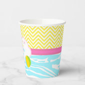 アフリカンアメリカンガールプールパーティーバッシュパーティー 紙コップ (左)