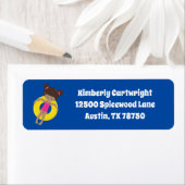 アフリカンアメリカンガールプールパーティー差出人住所 ラベル (インサイチュ)